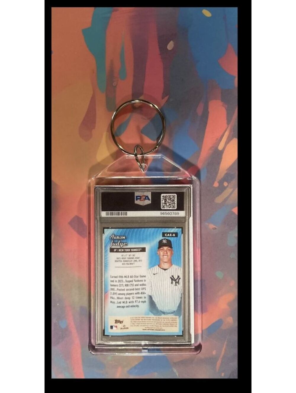 3055 Aaron Judge 2024 Topps Chrome All Etch Custom Keychain-Gift - Picture 2 of 7
